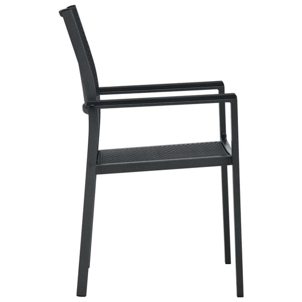 vidaXL havestole 4 stk. plastik rattanlook sort