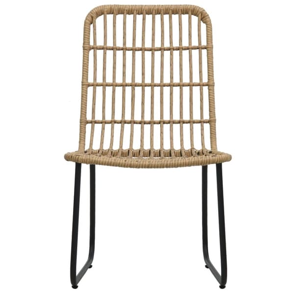 vidaXL havestole 2 stk. polyrattan egetræsfarve