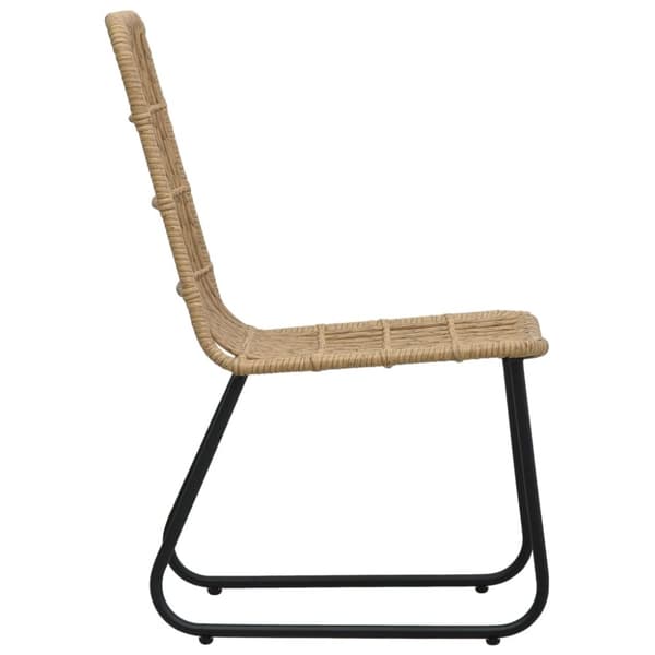 vidaXL havestole 2 stk. polyrattan egetræsfarve