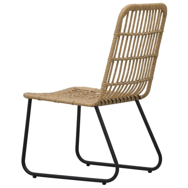 vidaXL havestole 2 stk. polyrattan egetræsfarve