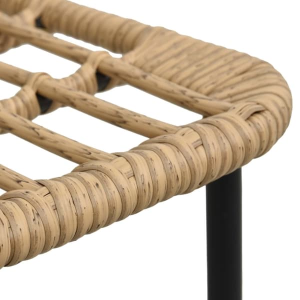 vidaXL havestole 2 stk. polyrattan egetræsfarve