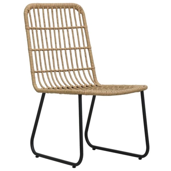 vidaXL havestole 2 stk. polyrattan egetræsfarve