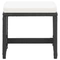 Miniatyrbillede 3 af 5: vidaXL havetaburetter 2 stk. med hynder polyrattan sort