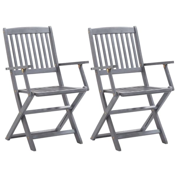 vidaXL Klappstoler 2 stk heltre akasie