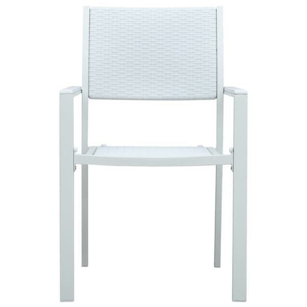 vidaXL havestole 4 stk. plastik rattanlook hvid
