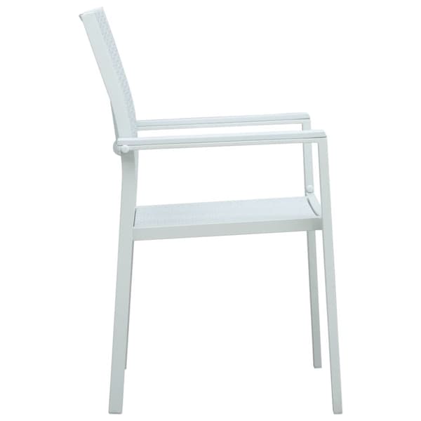 vidaXL havestole 4 stk. plastik rattanlook hvid