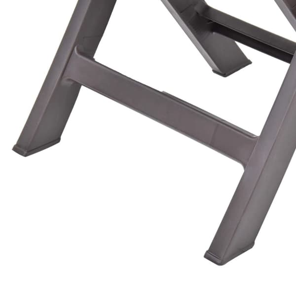 vidaXL foldbare havestole 2 stk. plastik mokkafarvet