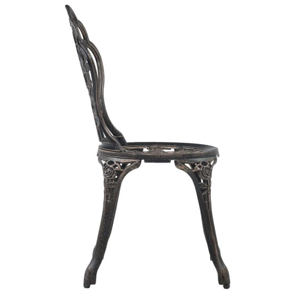 vidaXL bistrostole 2 stk. støbt aluminium bronzefarvet