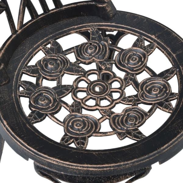 vidaXL bistrostole 2 stk. støbt aluminium bronzefarvet