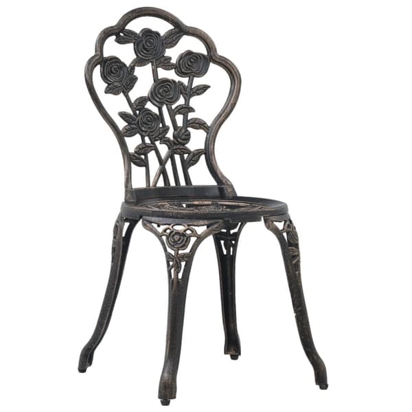 vidaXL bistrostole 2 stk. støbt aluminium bronzefarvet