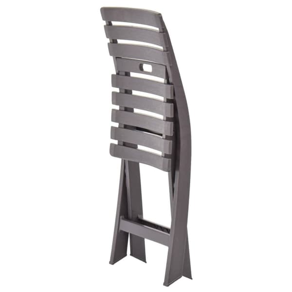 vidaXL Foldbare hagestoler 2 stk plast mocca