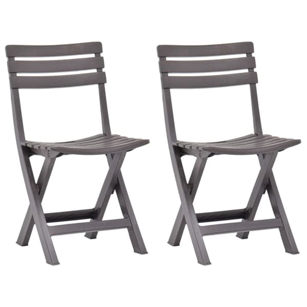 vidaXL Foldbare hagestoler 2 stk plast mocca