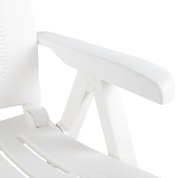 vidaXL Hagelenestoler 2 stk plast hvit