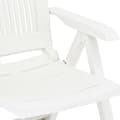 Miniatyrbilde 8 av 9: vidaXL Hagelenestoler 2 stk plast hvit