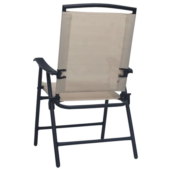 vidaXL foldbare havestole 2 stk. textilene cremefarvet