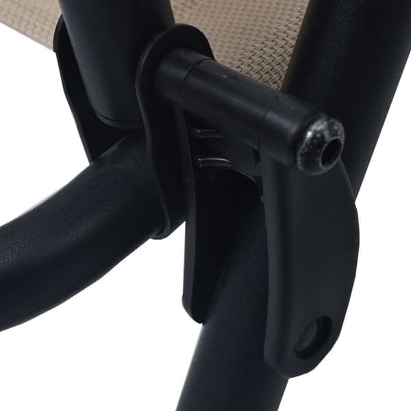 vidaXL foldbare havestole 2 stk. textilene cremefarvet