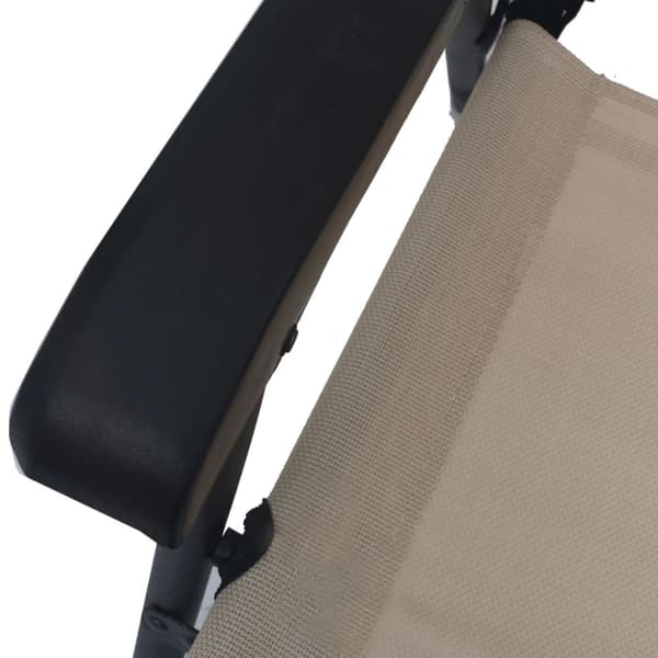 vidaXL foldbare havestole 2 stk. textilene cremefarvet