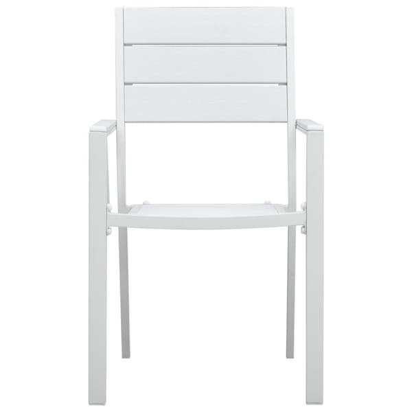 vidaXL havestole 4 stk. HDPE trælook hvid