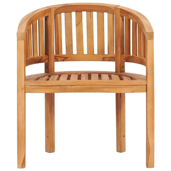 vidaXL Stol bananformet heltre teak