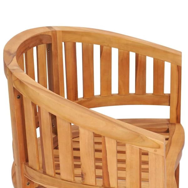 vidaXL Stol bananformet heltre teak