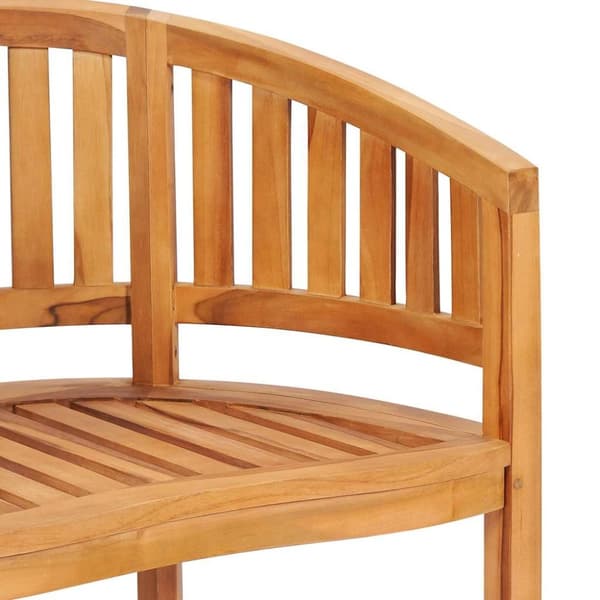vidaXL Stol bananformet heltre teak