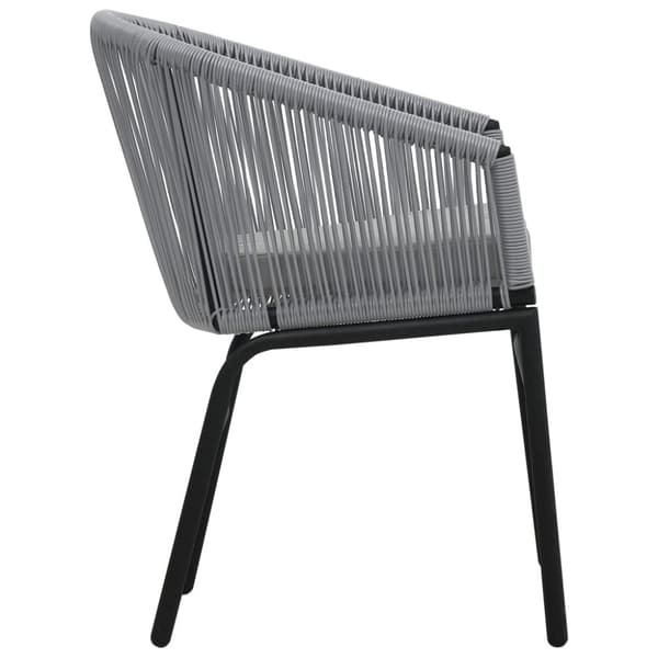 vidaXL havestole 2 stk. PVC rattan antracitgrå