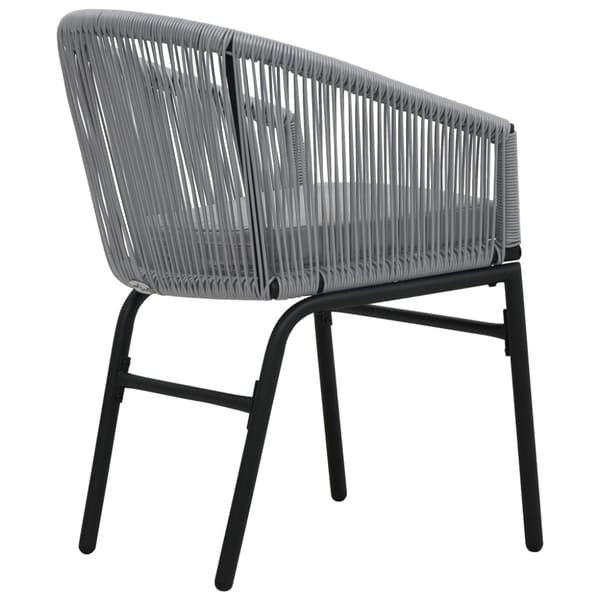 vidaXL havestole 2 stk. PVC rattan antracitgrå