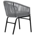 Miniatyrbillede 5 af 9: vidaXL havestole 2 stk. PVC rattan antracitgrå