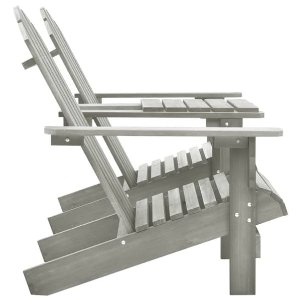 vidaXL Adirondack-havestole med bord massivt grantræ grå