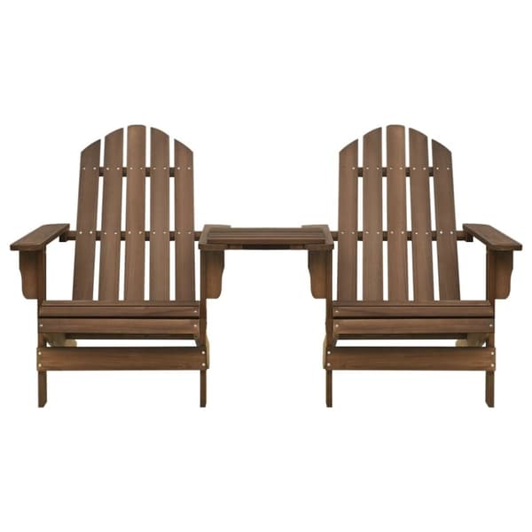vidaXL Adirondack hagestoler med tebord heltre gran brun