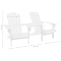 Miniatyrbillede 6 af 7: vidaXL Adirondack-havestole med bord massivt grantræ hvid