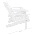 Miniatyrbillede 7 af 7: vidaXL Adirondack-havestole med bord massivt grantræ hvid