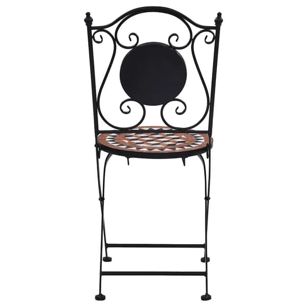 vidaXL bistrostole 2 stk. med mosaikdesign keramisk brun