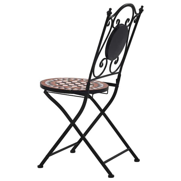 vidaXL bistrostole 2 stk. med mosaikdesign keramisk brun