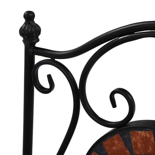 vidaXL bistrostole 2 stk. med mosaikdesign keramisk brun