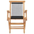 Miniatyrbillede 3 af 8: vidaXL foldbare havestole 2 stk. massivt teaktræ og reb