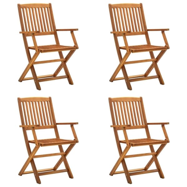 vidaXL Klappstoler 4 stk heltre akasie