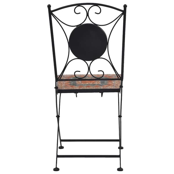 vidaXL bistrostole 2 stk. med mosaikdesign orange/grå