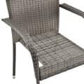 Miniatyrbillede 7 af 9: vidaXL havestole 6 stk. stabelbare polyrattan grå