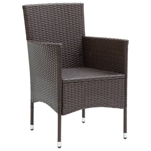 vidaXL spisebordsstole til haven 2 stk. polyrattan brun
