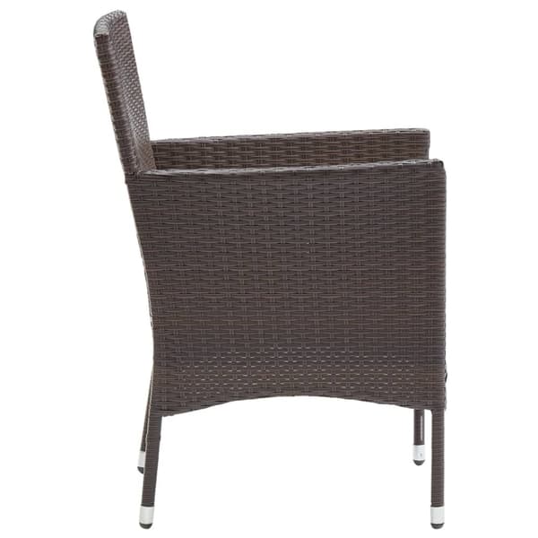 vidaXL Hagespisestoler 2 stk polyrotting brun