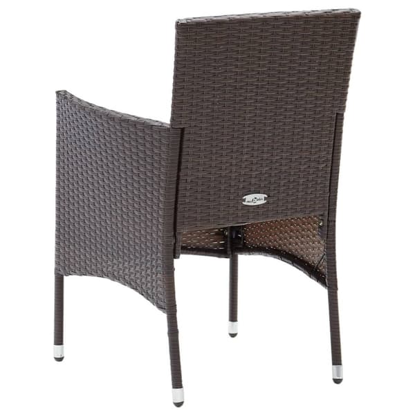 vidaXL Hagespisestoler 2 stk polyrotting brun