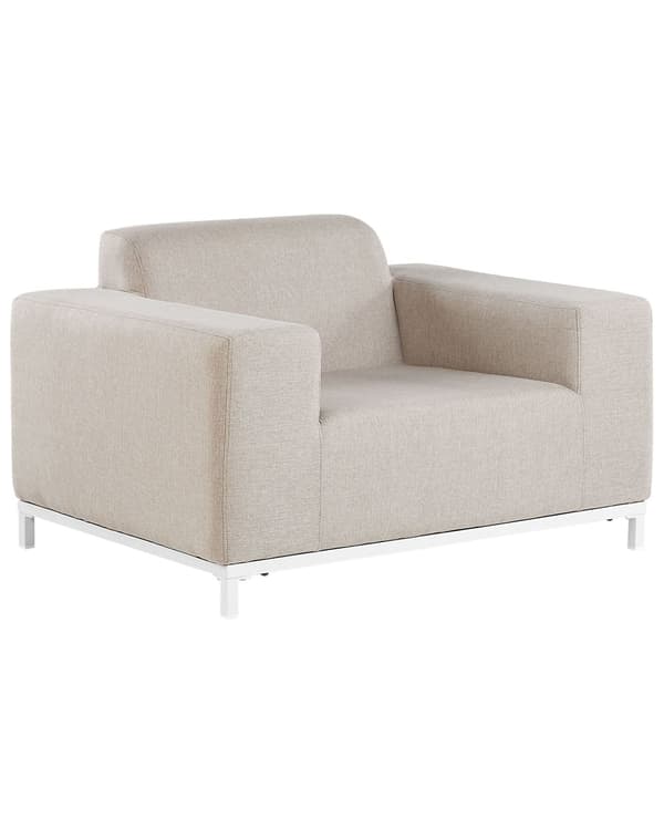 Nojatuolisetti beige polyesteriä 105 x 67 x 84 cm metallijalat ulkokäyttöön 2 kpl moderni tyyli
