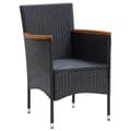 Miniatyrbillede 3 af 8: vidaXL havestole 4 stk. polyrattan sort
