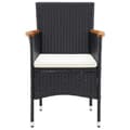 Miniatyrbillede 4 af 8: vidaXL havestole 4 stk. polyrattan sort