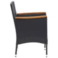 Miniatyrbillede 5 af 8: vidaXL havestole 4 stk. polyrattan sort