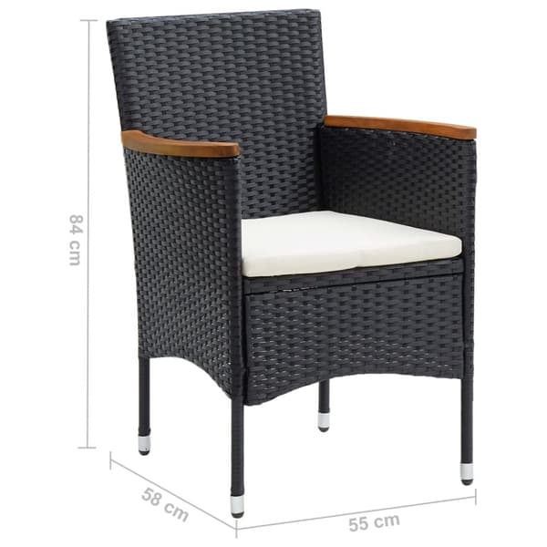 vidaXL havestole 4 stk. polyrattan sort