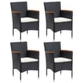 Miniatyrbillede 1 af 8: vidaXL havestole 4 stk. polyrattan sort
