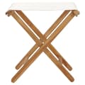 Miniatyrbilde 3 av 7: vidaXL Klappstoler 2 stk heltre teak og stoff kremhvit