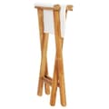 Miniatyrbilde 5 av 7: vidaXL Klappstoler 2 stk heltre teak og stoff kremhvit